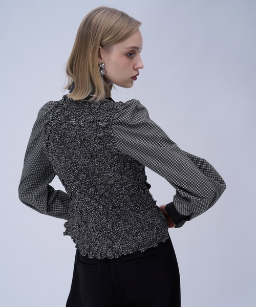 HARE（ハレ）の「チェックシャーリングシャツ(HARE)（シャツ/ブラウス・レディース・ホワイト/ブラック・FREE）」の19枚目の写真