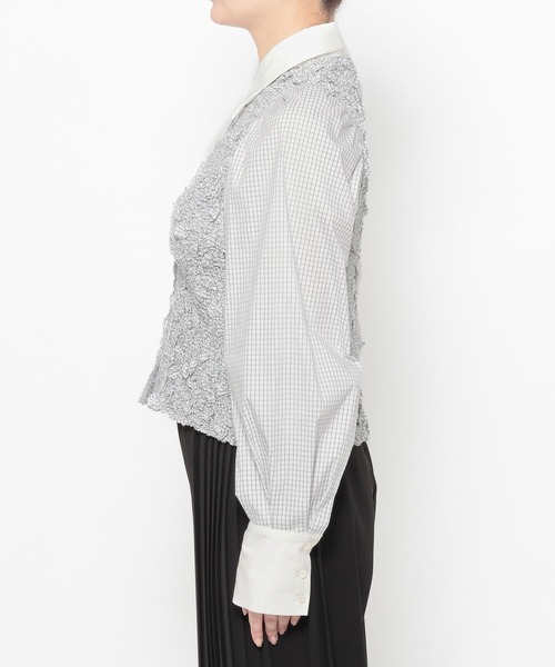 HARE（ハレ）の「チェックシャーリングシャツ(HARE)（シャツ/ブラウス・レディース・ホワイト/ブラック・FREE）」の21枚目の写真