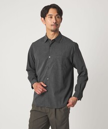 【WEB限定】JUST fit ウールライク シャツ -横ストレッチ-