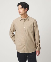 【WEB限定】JUST fit ウールライク シャツ -横ストレッチ-