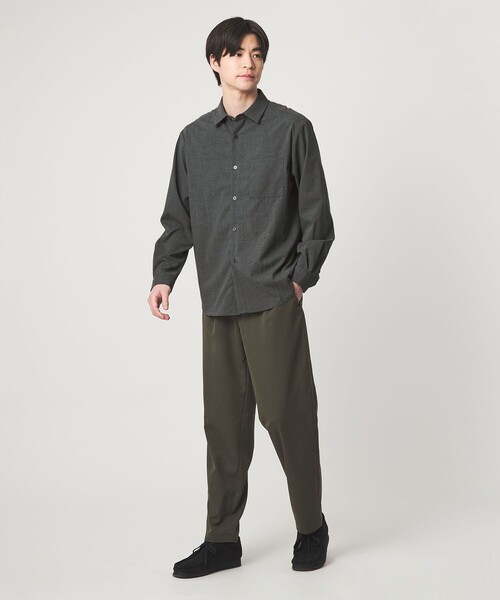 WEB限定】JUST fit ウールライク シャツ -横ストレッチ-（シャツ