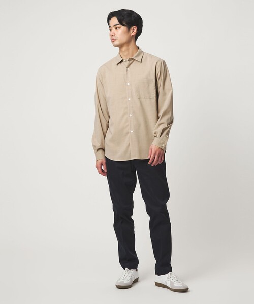 セール】【WEB限定】JUST fit ウールライク シャツ -横ストレッチ