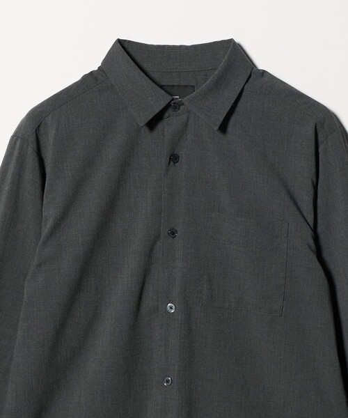 green label relaxing(グリーンレーベルリラクシング)の「【WEB限定】JUST fit ウールライク シャツ -横ストレッチ-(シャツ/ブラウス・メンズ・モカ/ダークグレー/ブラック・S/L/M/XL)」の14枚目の写真
