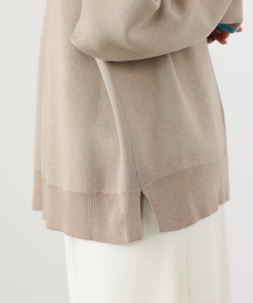 Bou Jeloud(ブージュルード)の「ダブルフェイス配色ニットカーディガン(カーディガン/ボレロ・レディース・ブラック/イエロー/ベージュ・FREE)」の12枚目の写真