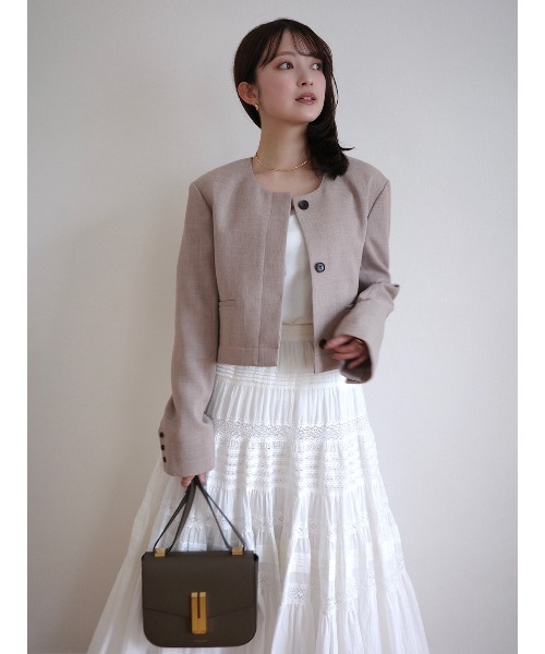 anuans(アニュアンス)の「レースパネルティアードスカート(スカート・レディース・ホワイト/ブラック・MEDIUM/SMALL)」の17枚目の写真