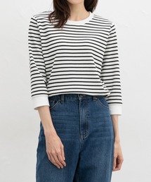【UVカット】7分袖ワッフルクルーT
