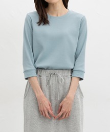 【ＵＶカット】７分袖ワッフルクルーＴ