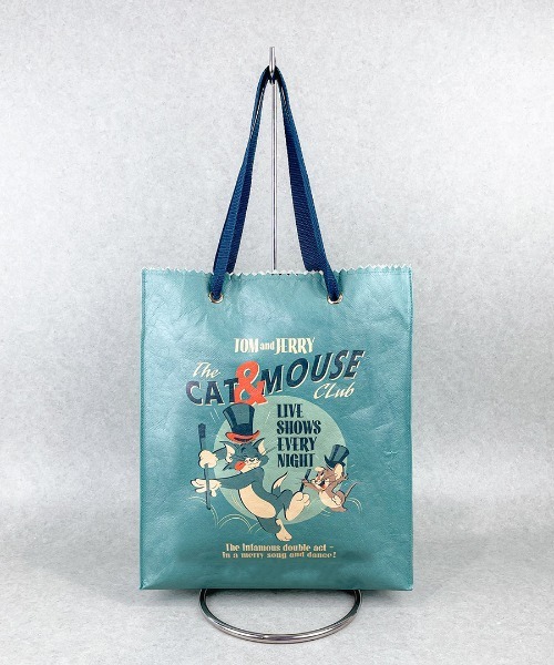 Tom&Jerry(トムアンドジェリー)の「TOM and JERRY×Flapper レトロポスタートート(トートバッグ・レディース・ターコイズブルー/ベージュ/ホワイト/ブラック・FREE)」の4枚目の写真