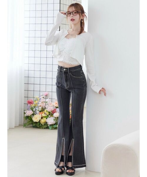 EATME（イートミー）の「レースキャミアンサンブル（Tシャツ/カットソー・レディース・イエロー/オフホワイト/ブラック・FREE）」の7枚目の写真