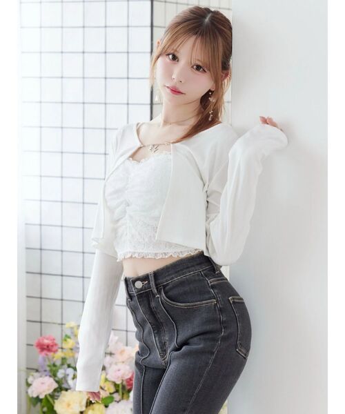 EATME(イートミー)の「レースキャミアンサンブル(Tシャツ/カットソー・レディース・イエロー/オフホワイト/ブラック・FREE)」の11枚目の写真