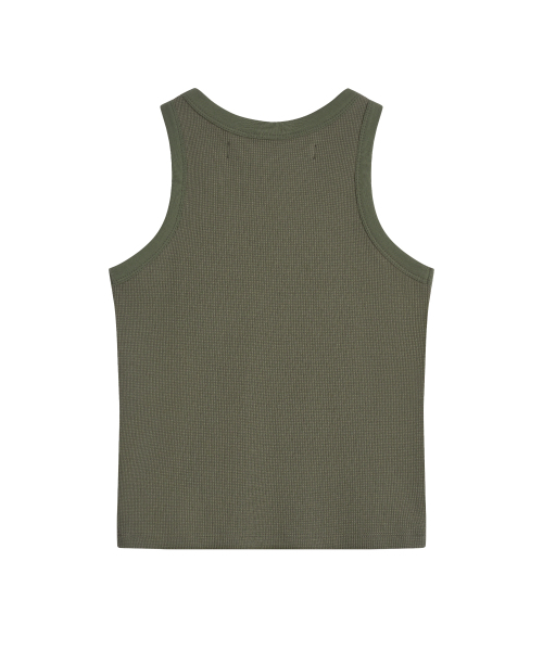 Rest&Recreation(レストアンドレクリエーション)の「WAFFLE SLEEVELESS - KHAKI(Tシャツ/カットソー・レディース・その他・ONE)」の2枚目の写真