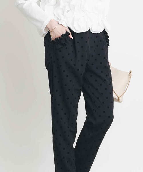 PICCIN PERLA（ピッチンペルラ）の「ストレッチポケットフリルドットパンツ（その他パンツ・レディース・ブラック・S）」の6枚目の写真