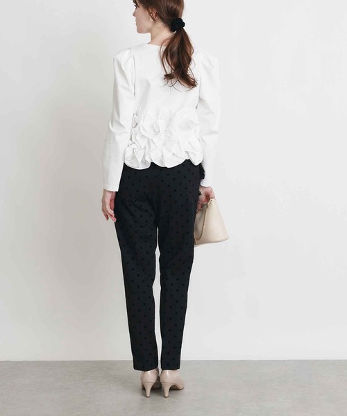 PICCIN PERLA（ピッチンペルラ）の「ストレッチポケットフリルドットパンツ（その他パンツ・レディース・ブラック・S）」の9枚目の写真
