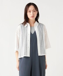 【8/13値下げ】レース クロップド シャツ