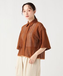 【8/13値下げ】レース クロップド シャツ