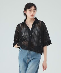 【8/13値下げ】レース クロップド シャツ