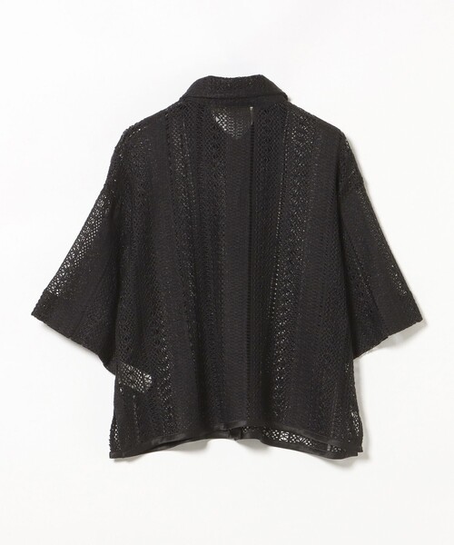 BEAMS HEART（ビームスハート）の「【8/13値下げ】レース クロップド シャツ（シャツ/ブラウス・レディース・オフホワイト/ブラウン系その他3/ブラック・FREE）」の6枚目の写真