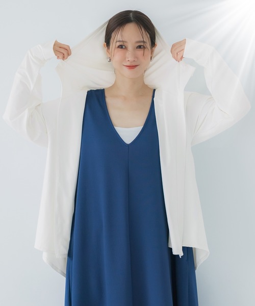 田中里奈様着用】＼再入荷／UVカットバッグギャザーパーカー（パーカー