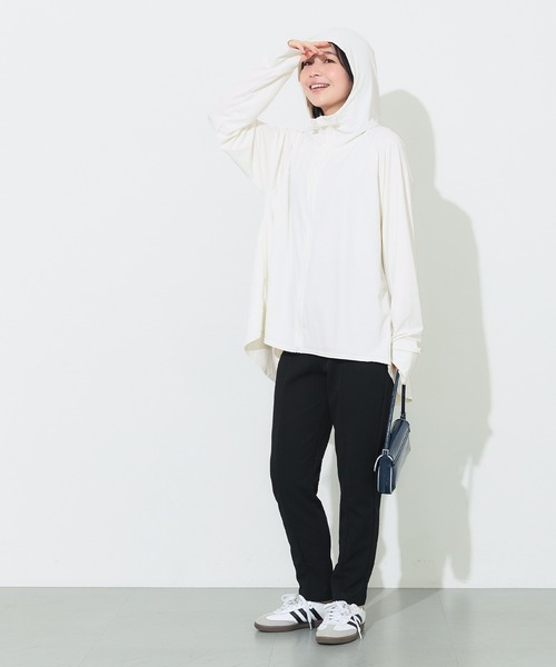 coca(coca)(コカ)の「\再入荷/UVカットバッグギャザーパーカー(パーカー・レディース・ブラック/ホワイト/ライトベージュ/ダークブラウン・L/M/S)」の21枚目の写真