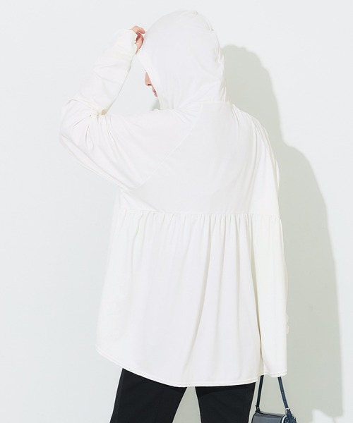 coca(coca)(コカ)の「\再入荷/UVカットバッグギャザーパーカー(パーカー・レディース・ブラック/ホワイト/ライトベージュ/ダークブラウン・L/M/S)」の22枚目の写真
