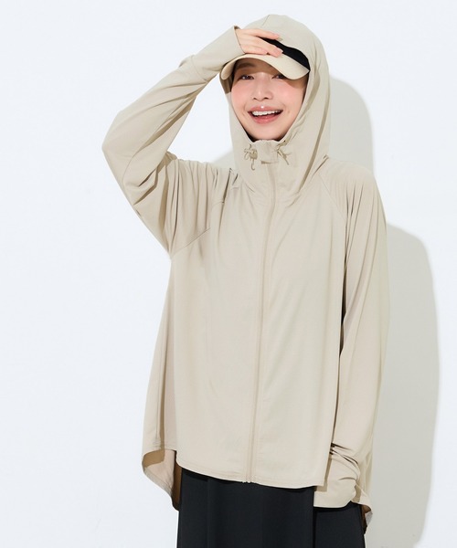 coca(coca)(コカ)の「\再入荷/UVカットバッグギャザーパーカー(パーカー・レディース・ブラック/ホワイト/ライトベージュ/ダークブラウン・L/M/S)」の10枚目の写真