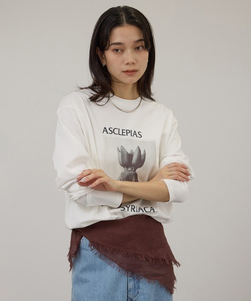 SALON adam et rope'(サロン アダム エ ロペ)の「リネンロサンジスカーフ(バンダナ/スカーフ・レディース・レッド/ダークブラウン/オフホワイト・FREE)」の11枚目の写真