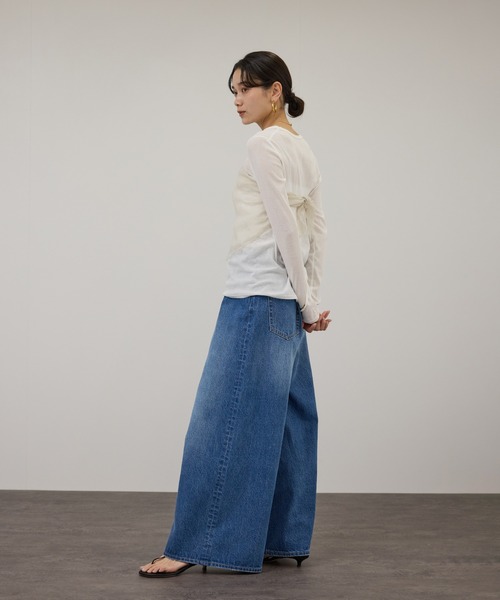 SALON adam et rope'(サロン アダム エ ロペ)の「リネンロサンジスカーフ(バンダナ/スカーフ・レディース・レッド/ダークブラウン/オフホワイト・FREE)」の13枚目の写真