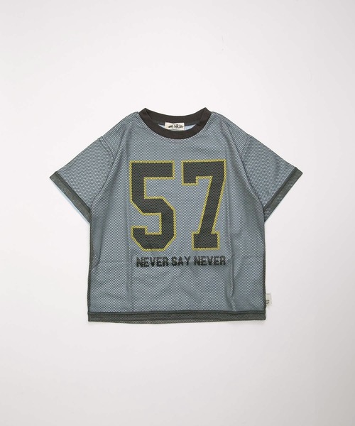MAKE YOUR DAY(メイクユアデイ)の「メッシュレイヤード半袖Tシャツ■80~140cm(Tシャツ/カットソー・キッズ・グレー/ライム・80/90/100/110/120/130/140)」の15枚目の写真