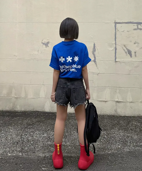 mydeepbluememories(マイディープブルーメモリーズ)の「Mm Symbol Logo T-Shirts (BLUE)(Tシャツ/カットソー・レディース・ブルー・SMALL/MEDIUM/LARGE)」の1枚目の写真