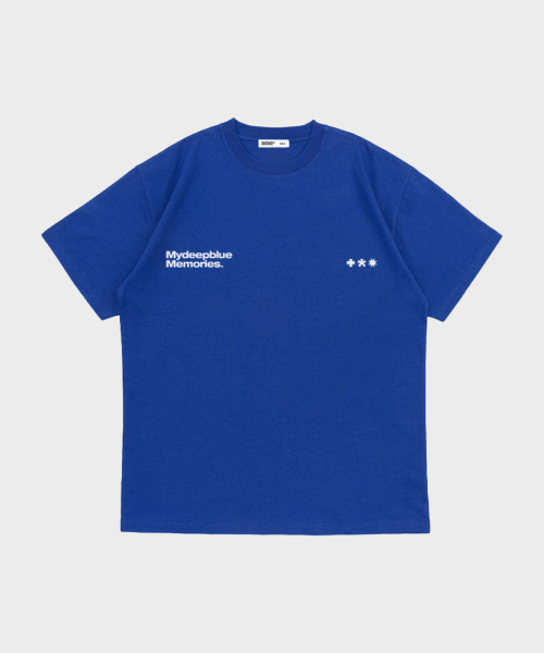 mydeepbluememories(マイディープブルーメモリーズ)の「Mm Symbol Logo T-Shirts (BLUE)(Tシャツ/カットソー・レディース・ブルー・SMALL/MEDIUM/LARGE)」の6枚目の写真