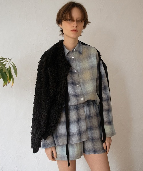 leinwande（ラインヴァンド）の「【leinwande】26SS新作 Feather Ribbon Top（スウェット・レディース・ホワイト/ブラック・ONE SIZE）」の12枚目の写真