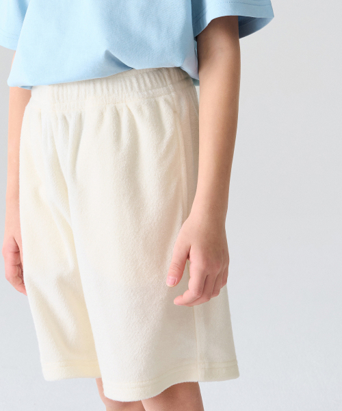 MUSINSA STANDARD KIDS（ムシンサスタンダードキッズ）の「テリークロスショーツ[クリーム]（その他パンツ・レディース・その他・100/110/120/130/140/150/160）」の4枚目の写真