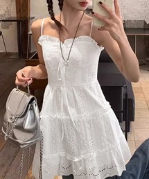 Miniministore（ミニミニストア）の「ティアードミニキャミワンピースエンブロ風（ワンピース）」