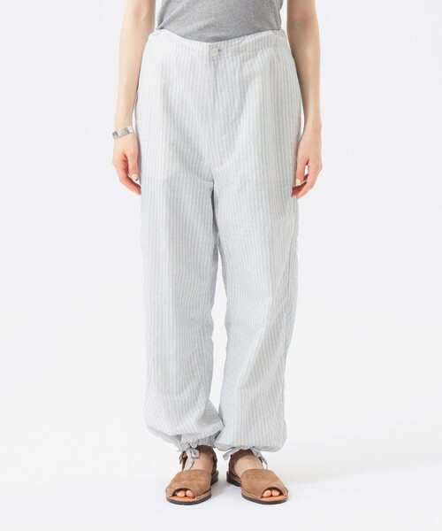 BEAMS BOY（ビームスボーイ）の「チェック ストライプ ヘムコード パンツ（その他パンツ・レディース・イエロー/ブルー・1/2）」の14枚目の写真