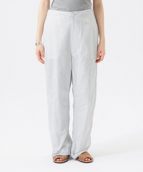 BEAMS BOY（ビームスボーイ）の「チェック ストライプ ヘムコード パンツ（その他パンツ・レディース・イエロー/ブルー・1/2）」の15枚目の写真