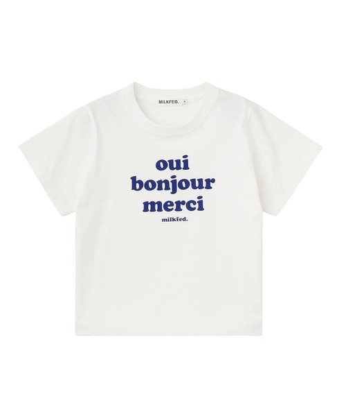 MILKFED.(ミルクフェド)の「COOPER LOGO FLOCK PRINT COMPACT S/S TEE(Tシャツ/カットソー・レディース・ブラック/ライトブルー/ホワイト・S/M)」の21枚目の写真