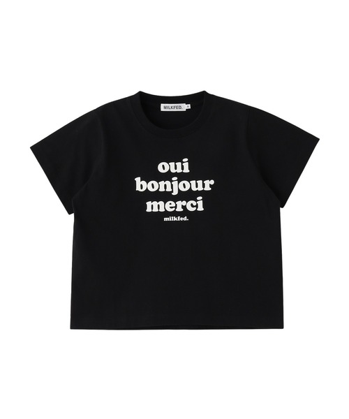 MILKFED.(ミルクフェド)の「COOPER LOGO FLOCK PRINT COMPACT S/S TEE(Tシャツ/カットソー・レディース・ブラック/ライトブルー/ホワイト・S/M)」の22枚目の写真