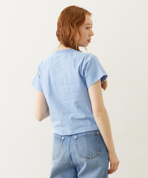 MILKFED.(ミルクフェド)の「COOPER LOGO FLOCK PRINT COMPACT S/S TEE(Tシャツ/カットソー・レディース・ブラック/ライトブルー/ホワイト・S/M)」の10枚目の写真