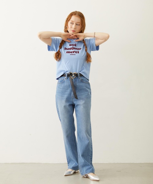 MILKFED.(ミルクフェド)の「COOPER LOGO FLOCK PRINT COMPACT S/S TEE(Tシャツ/カットソー・レディース・ブラック/ライトブルー/ホワイト・S/M)」の12枚目の写真