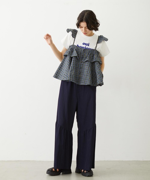 MILKFED.(ミルクフェド)の「COOPER LOGO FLOCK PRINT COMPACT S/S TEE(Tシャツ/カットソー・レディース・ブラック/ライトブルー/ホワイト・S/M)」の19枚目の写真