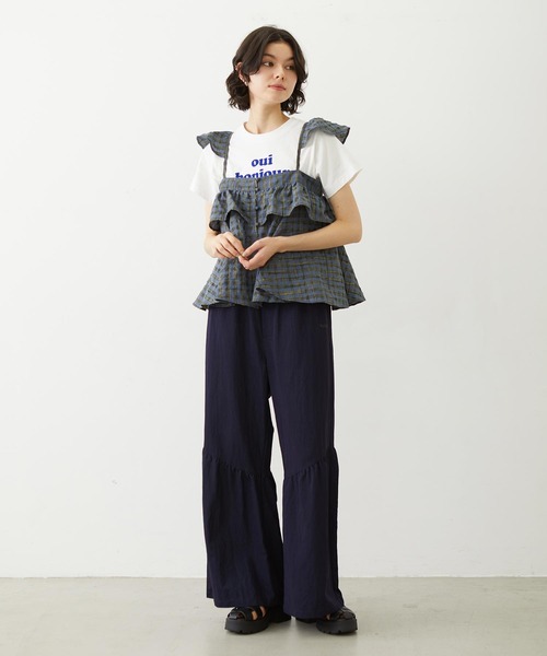 MILKFED.(ミルクフェド)の「COOPER LOGO FLOCK PRINT COMPACT S/S TEE(Tシャツ/カットソー・レディース・ブラック/ライトブルー/ホワイト・S/M)」の20枚目の写真