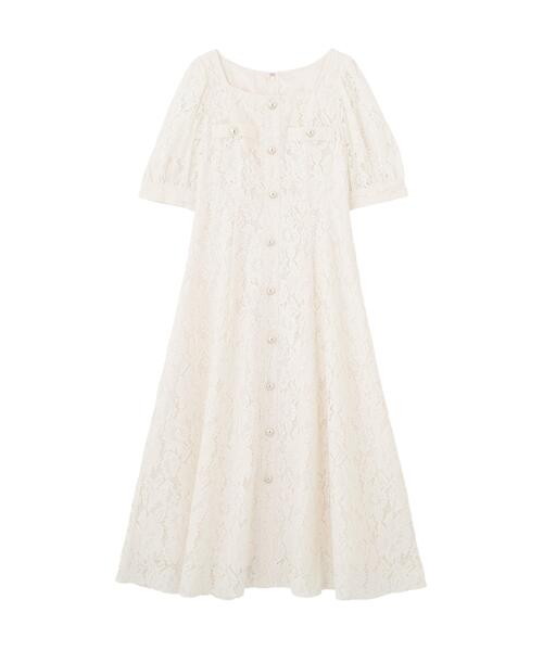 PROPORTION BODY DRESSING（プロポーションボディドレッシング）の「【加藤栞さん着用】フロントボタンレースワンピース / 1216140402（ワンピース・レディース・ホワイト/ピンク/ネイビー・SMALL/P/S/MEDIUM）」の8枚目の写真