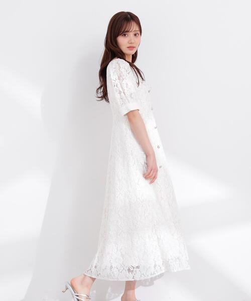 PROPORTION BODY DRESSING（プロポーションボディドレッシング）の「【加藤栞さん着用】フロントボタンレースワンピース / 1216140402（ワンピース・レディース・ホワイト/ピンク/ネイビー・SMALL/P/S/MEDIUM）」の12枚目の写真