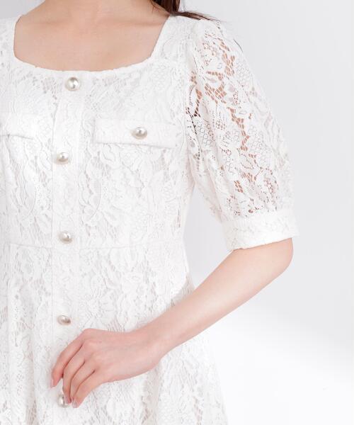 PROPORTION BODY DRESSING（プロポーションボディドレッシング）の「【加藤栞さん着用】フロントボタンレースワンピース / 1216140402（ワンピース・レディース・ホワイト/ピンク/ネイビー・SMALL/P/S/MEDIUM）」の18枚目の写真