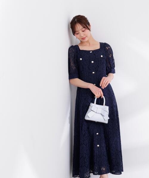 PROPORTION BODY DRESSING（プロポーションボディドレッシング）の「【加藤栞さん着用】フロントボタンレースワンピース / 1216140402（ワンピース・レディース・ホワイト/ピンク/ネイビー・SMALL/P/S/MEDIUM）」の7枚目の写真
