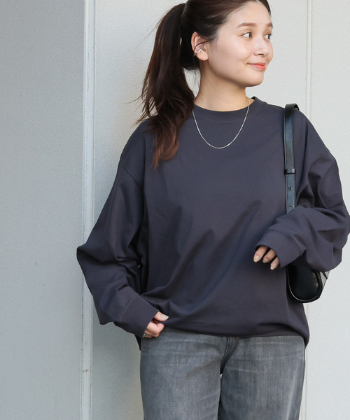 JOURNAL STANDARD(ジャーナルスタンダード)の「《WEB限定追加2》タックスウェットシャツ(Tシャツ/カットソー・レディース・ホワイト/ブラウン系その他/ブラック系その他/ウッド・FREE)」の5枚目の写真