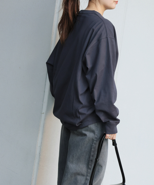 JOURNAL STANDARD(ジャーナルスタンダード)の「《WEB限定追加2》タックスウェットシャツ(Tシャツ/カットソー・レディース・ホワイト/ブラウン系その他/ブラック系その他/ウッド・FREE)」の6枚目の写真