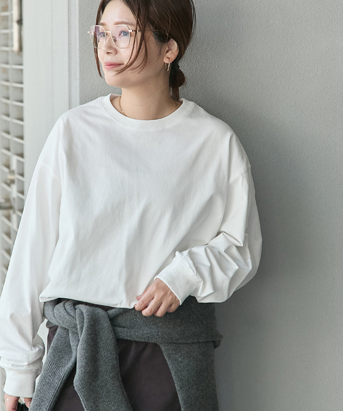 JOURNAL STANDARD(ジャーナルスタンダード)の「《WEB限定追加2》タックスウェットシャツ(Tシャツ/カットソー・レディース・ホワイト/ブラウン系その他/ブラック系その他/ウッド・FREE)」の11枚目の写真