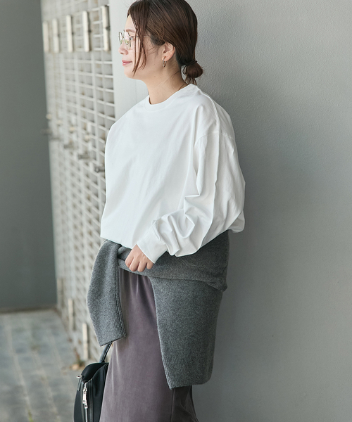 JOURNAL STANDARD(ジャーナルスタンダード)の「《WEB限定追加2》タックスウェットシャツ(Tシャツ/カットソー・レディース・ホワイト/ブラウン系その他/ブラック系その他/ウッド・FREE)」の12枚目の写真