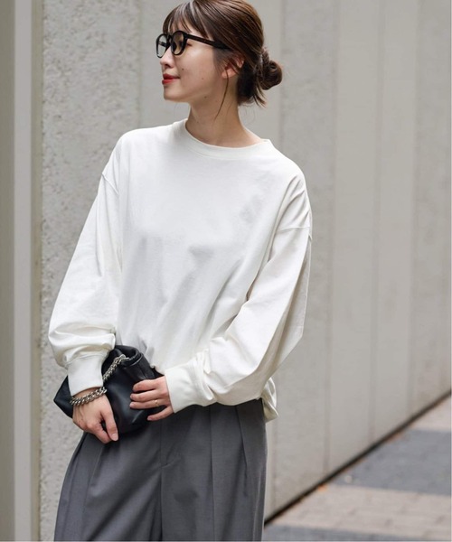 JOURNAL STANDARD(ジャーナルスタンダード)の「《WEB限定追加2》タックスウェットシャツ(Tシャツ/カットソー・レディース・ホワイト/ブラウン系その他/ブラック系その他/ウッド・FREE)」の15枚目の写真